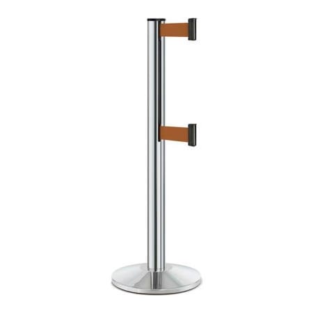 Lavi Industries Retractable Belt Barrier, Broze, 7 ft Length, 40 in Post Height 50-3000DL/CL/BZ